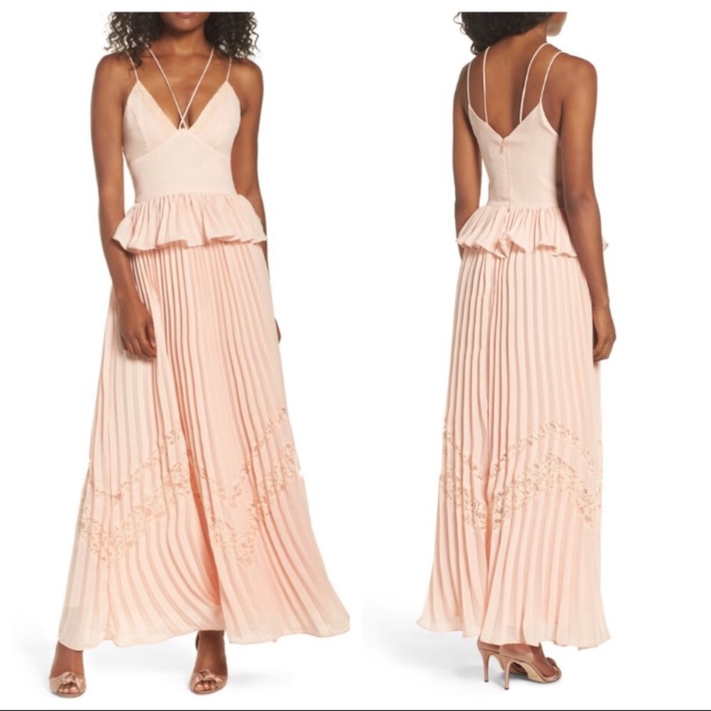 Glamorous True Decadence Pleated Maxi Dress